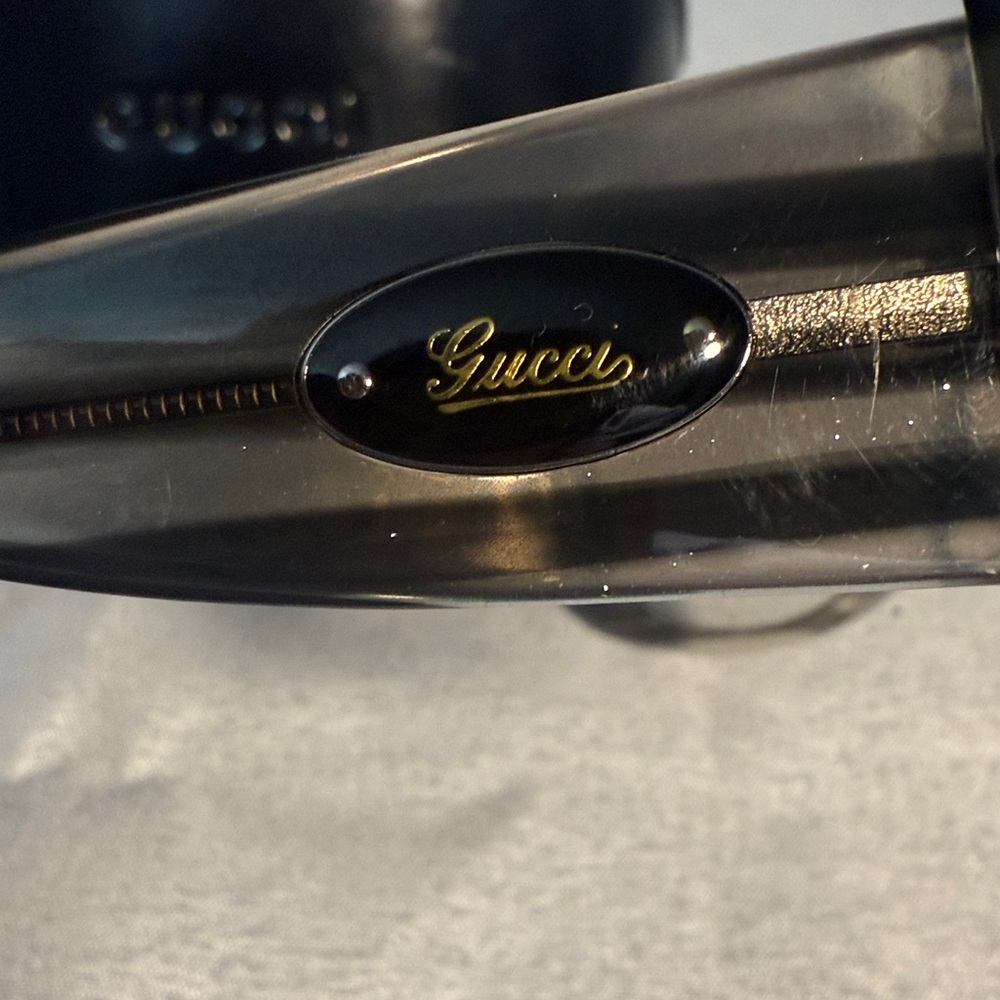 Gucci Black and Gray Women's Sunglasses - Picture 6 of 7
